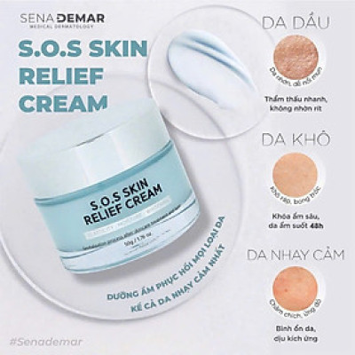 Kem Dưỡng SENADEMAR S.O.S SKIN RELIEF CREAM cấp ẩm phục hồi dưỡng trắng 50g