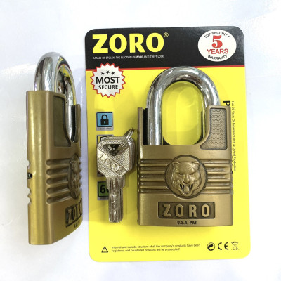 Ổ khóa chống cắt ZORO 6 phân đầu cọp càng chống cắt ,khóa cửa chống gỉ chống nước cao cấp