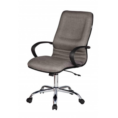 Ghế Trưởng Phòng Tay Nhập Chân Thép Mạ Cao Cấp IBIE IB214 - Xám