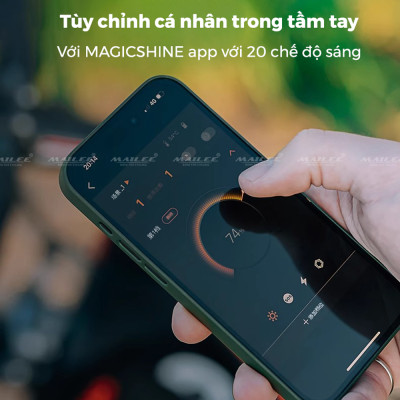 Đèn Xe Đạp Cao Cấp Magic CBL-1600 lumens, pin dung lượng 4000 mAh, tối đa 11h sáng, có chế độ cos/ pha cắt sáng tránh chói, đi kèm giá đỡ và remote (full đủ phụ kiện) - Mai Lee