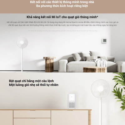 Quạt Thông Minh Xiaomi Mi Smart Standing Fan 2 Lite EU | Điều Khiển Thông Minh Bằng Giọng Nói | Hàng Chính Hãng