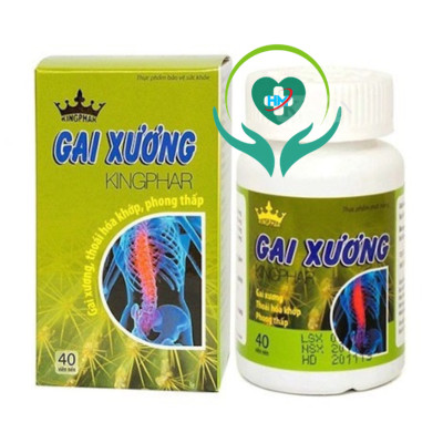 Viên uống Gai xương Kingphar, hộp 40v, hỗ trợ giảm đau lưng, do gai cột sống