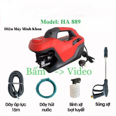 Máy rửa xe mini I Máy rửa xe cao áp - Có áp chống giật - Chống cháy - bản mới 2024