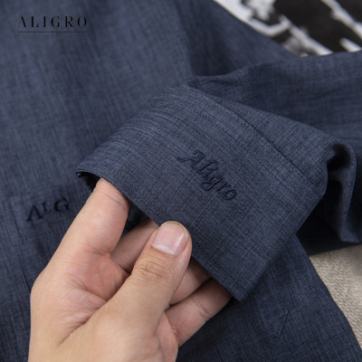 Áo sơ mi nam công sở dài tay Aligro màu navy ALGS158