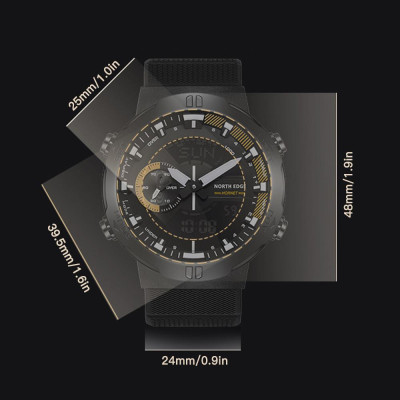 Đồng Hồ Kỹ Thuật Số North Edge Bấm Giờ Đèn Nền Led Chống Nước 50M