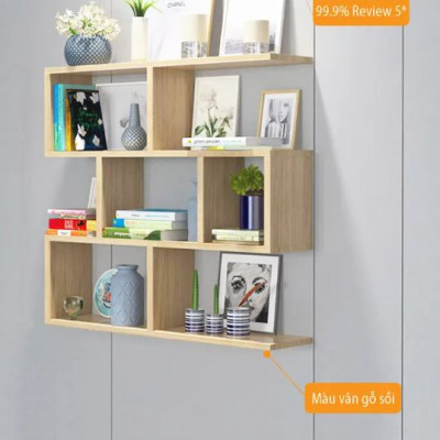 Kệ Sách Gỗ Treo Tường 4 Tầng Juno Sofa CTKT06-80 KT 80 x 82 x 20cm 
