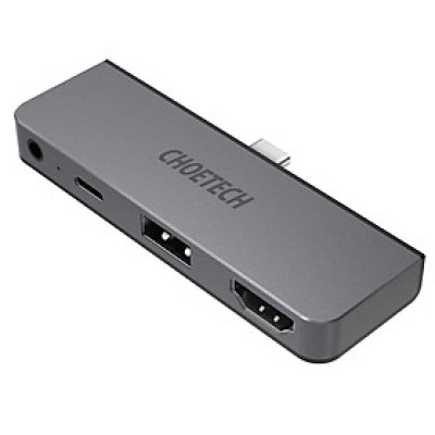 Hub sạc nhanh chia cổng PD Type-C đa năng 4 in 1 hiệu CHOETECH M13 cho Macbook / điện thoại mở rộng cổng sạc nhanh Type-C PD 3.0, 1 cổng USB 3.0, cổng HDMI chuẩn 4k, cổng AUX 3.5mm - Hàng chính hãng