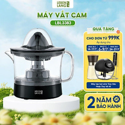 Máy vắt cam mini Lebenlang LBL3383 công suất 40W, dung tích 500ml, bảo hành 2 năm - hàng chính hãng