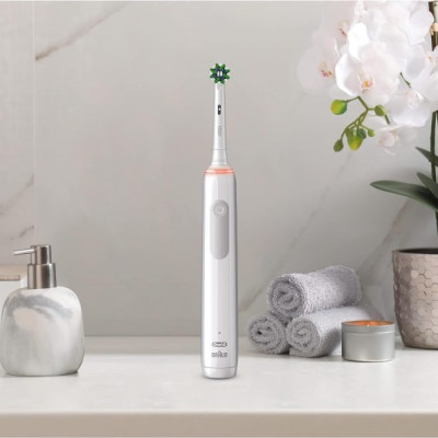 SET 2 BÀN CHẢI ĐÁNH RĂNG BRAUN ORAL-B PRO 3 3900 MÀU TRẮNG ĐEN ( 3 ĐẦU BÀN CHẢI) hàng chính hãng