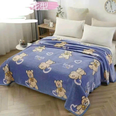 Chăn Lông Tuyết Sữa Hàn Quốc In Hình Siêu Đẹp Siêu Mềm Mịn Kích Thước 2mx2m2 Giao Màu Ngẫu Nhiên