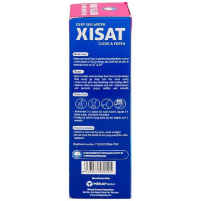 Nước biển sâu Xisat xịt sạch, thông mũi dành cho trẻ em (75ml)