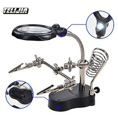 Kính Lúp Kẹp Hàn Mạch Điện Tử Có Đèn LED - Chất Lượng Cao, Rất Chắc Chắn