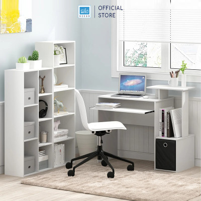 Kệ Sách Gỗ 7 Ngăn Có Hậu Kích Thước 105.8 x 50 x 24cm SIB Decor Cabinet KSG51