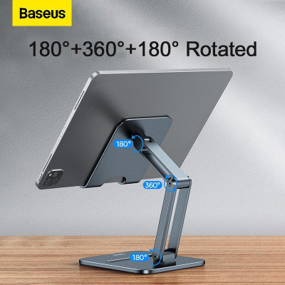 Đế giữ điện thoại/ Ipad Baseus Desktop Biaxial Foldable Metal Stand LUSZ- Hàng chính hãng