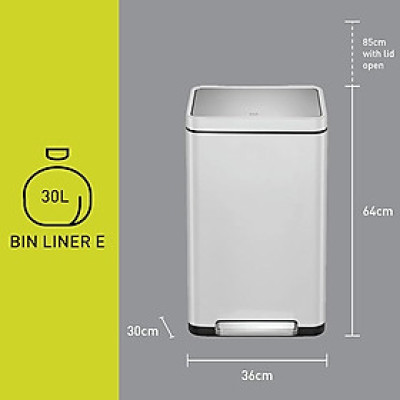 Thùng rác chống bám vân tay EKO EK9368MT-30L X-Cube Hàng chính hãng