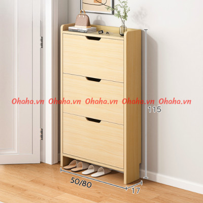 [Kèm Ảnh Thực Tế - Miễn phí vận chuyển & Lắp đặt] Tủ giày thông minh siêu mỏng cao cấp Ohaha - TGCC022