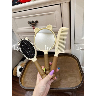 Set lược gương 4 món cực xinh lược gỡ rối chải tóc uốn tạo kiểu Linh chi bedding