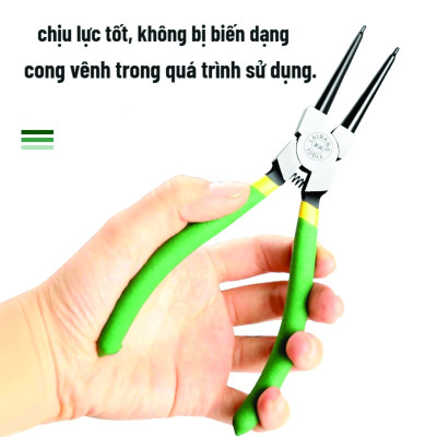 Hộp 4 chiếc Kiềm mở phe trong, phe ngoài, Mũi cong, mũi thẳng, mũi đôi, mũi đơn (kìm phanh)Mẫu 7inch