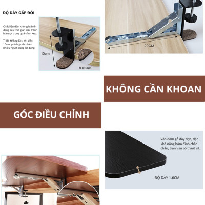 Bàn làm việc mở rộng dạng kẹp cao cấp - mở rộng diện tích bàn làm việc – kệ đa năng mở rộng – bàn mở rộng thông minh - bàn làm việc gấp gọn công thái học