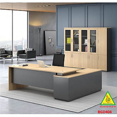 Bàn giám đốc gỗ MDF đơn giản , phong cách hiện đại BGD404 - NỘI THẤT LẮP RÁP VIENDONGADV