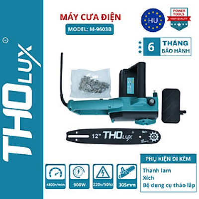 Máy Cưa Xích Động Cơ Điện Công Suất 900W Chính Hãng Lưỡi Cưa 305mm Động Cơ Lõi Đồng