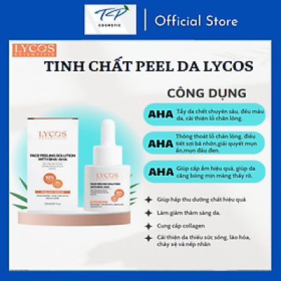 Tinh chất Peel Da Lycos - Lycos Face Peeling solution 10%AHA và 2%BHA - Lycos Peel da: không bong tróc, lột tẩy.