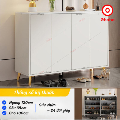 [Miễn phí lắp đặt & vận chuyển] Tủ giày gỗ cao cấp thiết kế sang trọng cánh mở Ohaha TGCC034