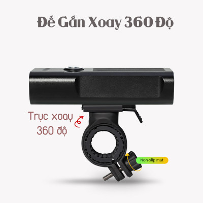 Bộ Đèn Pha Trước Xe Đạp Có Sạc USB Siêu Sáng Cao Cấp Chống Nước và Đèn Hậu Phía Sau Dành Cho Xe Đạp Địa Hình, Xe Đạp Thể Thao Giúp Đạp Xe An Toàn Ban Đêm - Hàng Chính Hãng