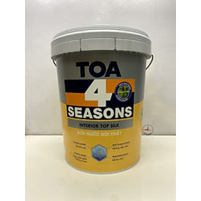 Sơn nước Toa 4 Season Top Silk dễ lau chùi nội thất màu xám nhạt 8268 _18L