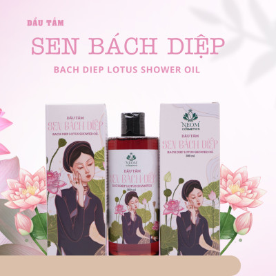 Dầu tắm Sen Bách Diệp dầu tắm thảo dược dưỡng da giúp kháng khuẩn, ngăn ngừa mụn