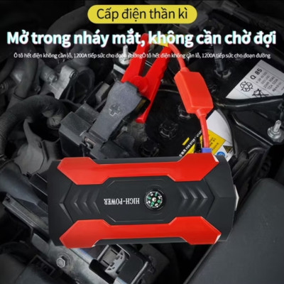 BỘ KÍCH ĐỀ NỔ MÁY KHẨN CẤP TRÊN ĐƯỜNG CHO XE MÁY ÔTÔ KIÊM SẠC DỰ PHÒNG THÔNG MINH