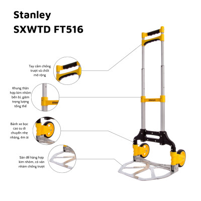 Xe Đẩy Tay 2 Bánh Cao Cấp Có Thể Gấp Gọn Stanley FT516