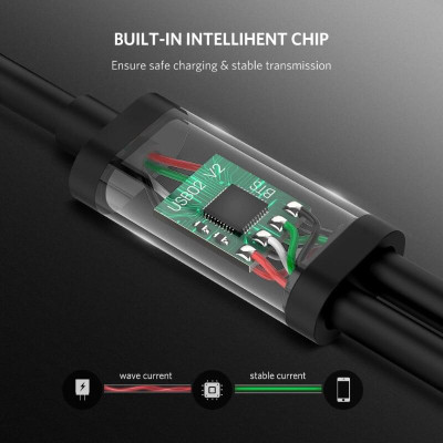 Ugreen UG40347US196TK 0.5M màu Đen Cáp sạc truyền dữ liệu USB 2.0 sang 2 đầu MICRO USB cao cấp - HÀNG CHÍNH HÃNG