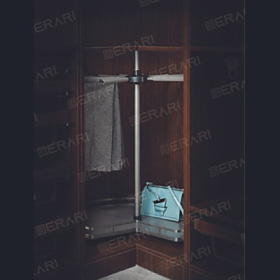 Phụ kiện của tủ áo (Giá treo và để đồ góc 2 tầng bề mặt bọc da cao cấp mã GW006-4 thương hiệu Gerari)