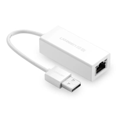 Ugreen UG20253CR110TK 10CM màu Trắng Cáp chuyển đổi USB 2.0 sang cổng LAN RJ45 tốc độ 100Mbps vỏ nhựa - HÀNG CHÍNH HÃNG