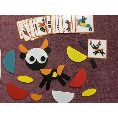 Đồ chơi thông minh bằng gỗ bộ ghép hình khối sáng tạo cho bé