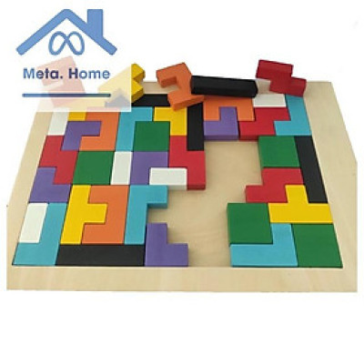 Xếp gạch bằng gỗ - Xếp hình tư duy cho bé