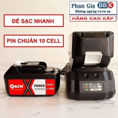 Máy Siết Bulong 199V  Đầu 2 Trong 1, Máy Bắn Bulong Không Chổi Than Khoan Tường Bắn Vít Mở Ốc Xe Pin Khỏe