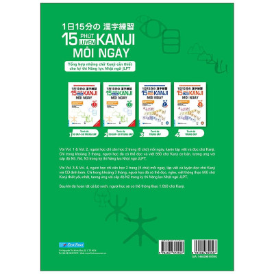 Sách - 15 Phút Luyện Kanji Mỗi Ngày - Vol.2