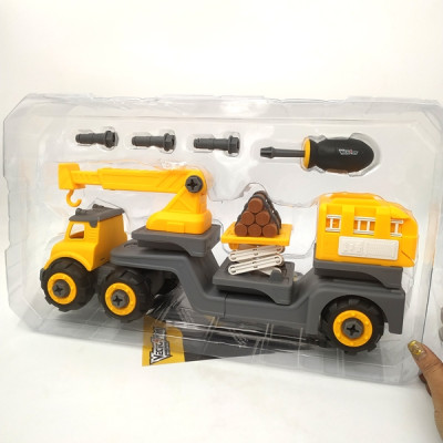 Bộ Đồ Chơi Lắp Ráp Vecto DIY 3 Trong 1 - Xe Cẩu, Xe Chở Gỗ, Xe Dụng Cụ OK1029