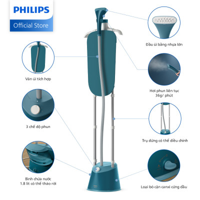 Bàn ủi hơi nước đứng Philips STE1040/20 1800W - Hàng Chính Hãng