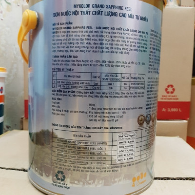 Sơn bóng nội thất cao cấp không mùi Mykolor Grand Sapphire Feel