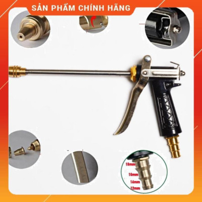 ️ Bộ dây vòi xịt nước rửa xe, tưới cây , tăng áp 3 lần, loại 7m, 10m 206318 đầu đồng, cút đồng,