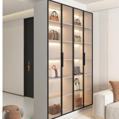Tủ đựng túi xách cánh kính, tủ trưng bày sản phẩm cánh kính, tủ đa năng 4TTB02 - Nội thất lắp ráp Viễn Đông Adv