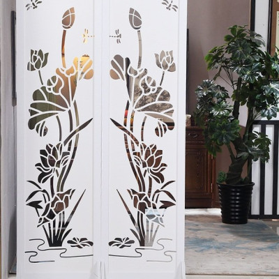 Vách bình phong ngăn phòng hoa Sen cổ truyền, chống thấm nước