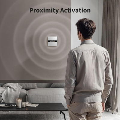 Công tắc thông minh Aqara Display Switch V1 EU WS-K02D, tích hợp cảm biến hiện diện, kết nối Zigbee