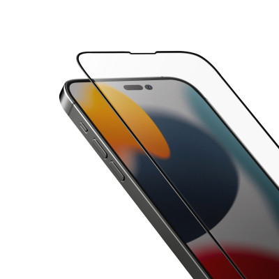 Kính Cường Lực Trong Suốt UNIQ OPTIX Vivid Clear Dành Cho iPhone 14 PRO MAX / 14 PRO / 14 PLUS / 14 / 13 Series, Viền Đen - Hàng Chính Hãng