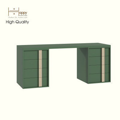 HAPPY FURNITURE , Bàn làm việc 8 ngăn kéo - SPACE, BAN_145 , 180cm x 59cm x 75cm DxRxC