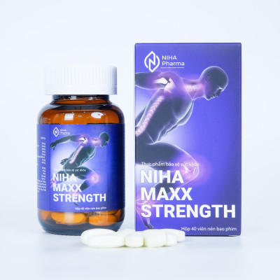 Thực phẩm bảo vệ sức khỏe Niha Maxx Strength - Hỗ Trợ Giảm Đau Nhức Xương Khớp (Hộp 40 Viên)