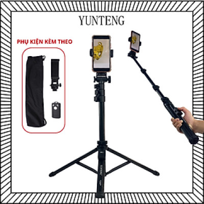 Gậy chụp ảnh điện thoại Yunteng VCT 91666 - Phụ kiện tích hợp tripod và cằm tay selfie nhỏ gọn tiện lợi - Hàng chính hãng